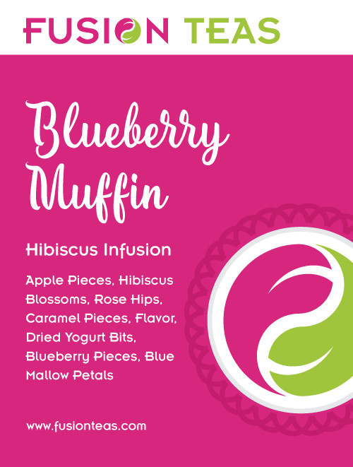 Blueberry Muffin Hibiscus Fruit Tea – Herbal Loose Leaf Tisane – Fusion Teas