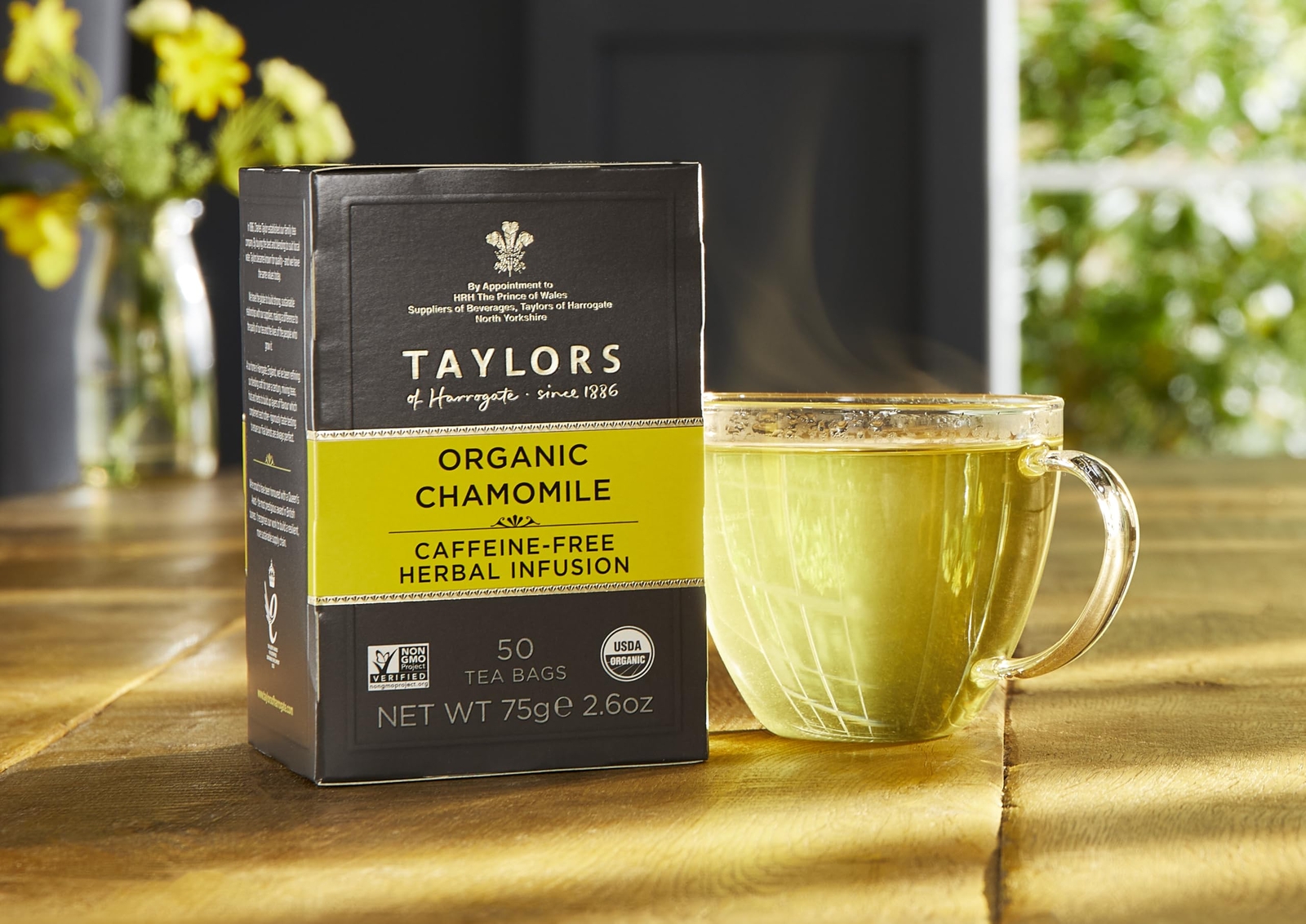 Taylors of Harrogate Organic Chamomile Herbal Tea 50 Teabags Caffeine Free