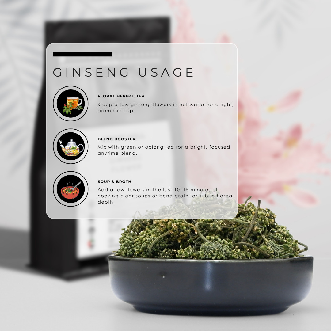 AWAFI MILL Ginseng Flower Buds | Dried Panax notoginseng Flower Buds
