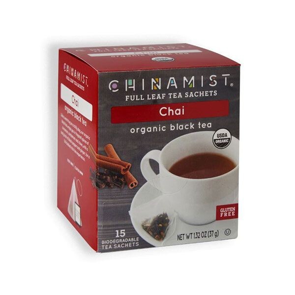 China Mist – Chai Organic Black Full Leaf Tea Sachet, 2 Boxes 15 Count Each