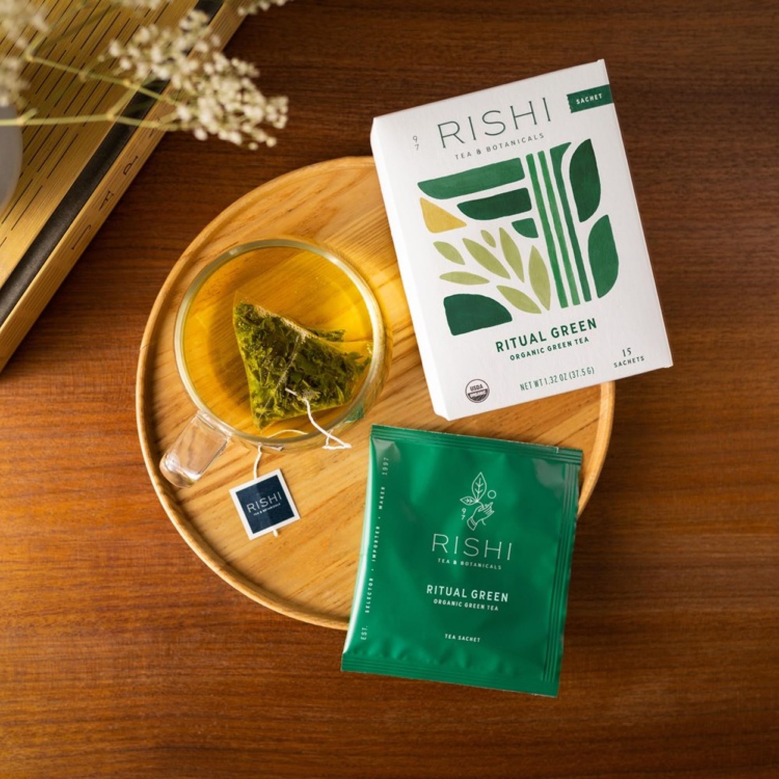 Ritual Green Tea – Organic Sachet Bags, Pure Green Tea, Energizing & Caffeina…