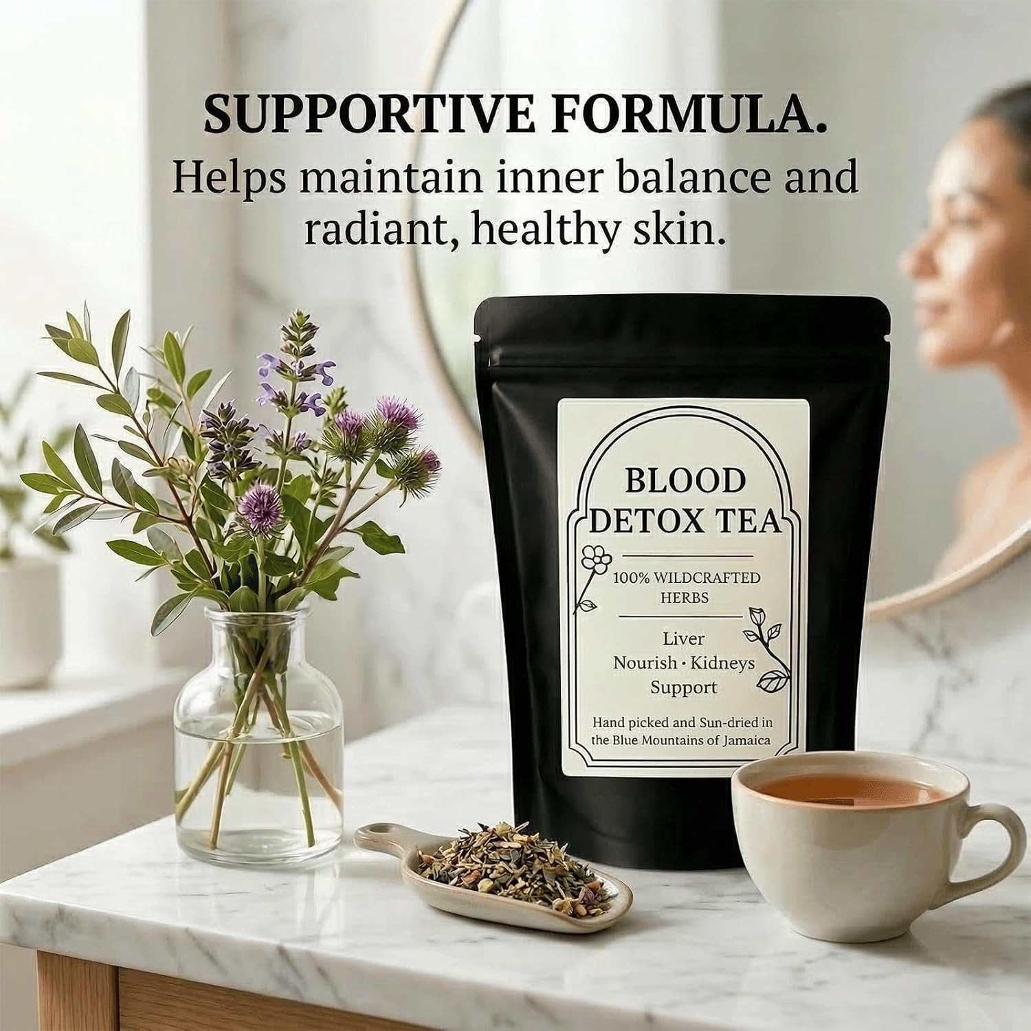 Blood Detox Tea Jamaica, Blood Detox Tea From Jamaica With Lotus Flower Flagweed