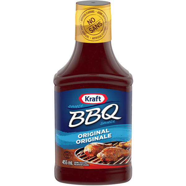Kraft Original BBQ Sauce Quality Bulk Large 455ml/15.39oz (2/Case)-Canadian Made