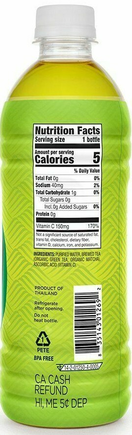 Matcha Love Organic Cold Brew Cucumber+ Mint Matcha Green Tea 15.9oz (Pack of 6)
