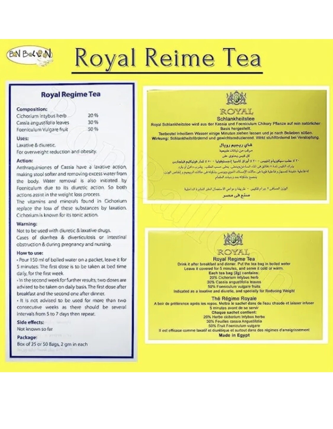 Royal Regime Tea Bags ( 50Tea Bags ) Ships from USA