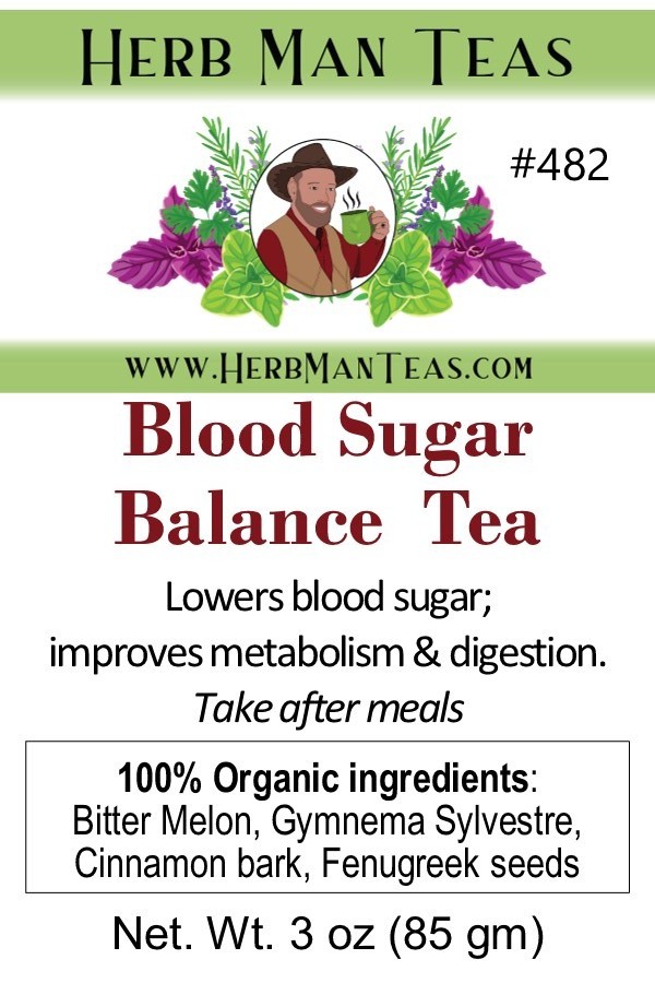 BLOOD SUGAR BALANCE TEA-controls blood sugar used clinically by Master Herbalist