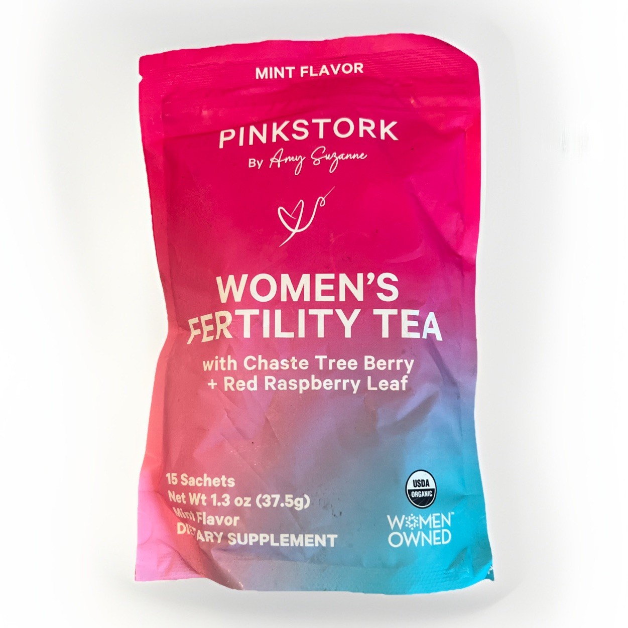 Pink Stork Organic Fertility Tea With Chaste Tree Berry + Red Raspberry Leaf
