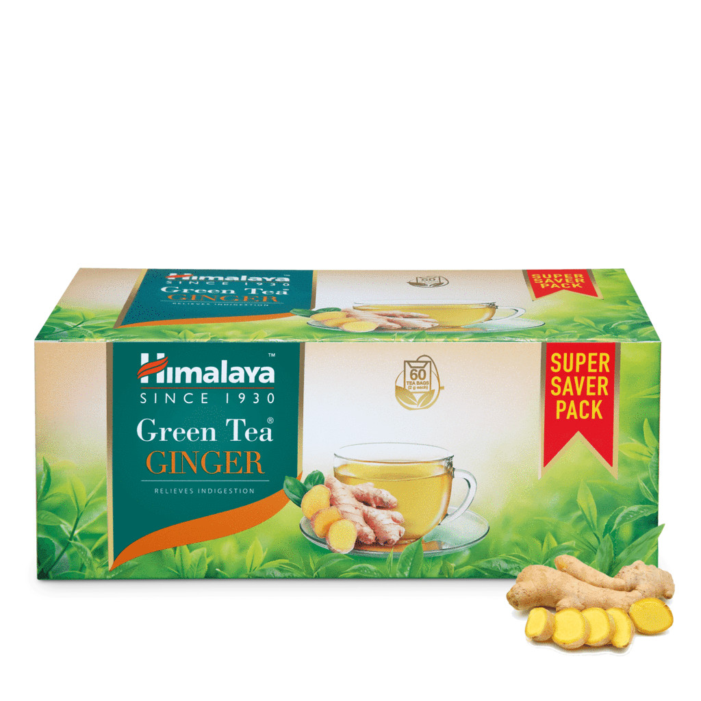 Himalaya Green Tea GINGER- 60 Tea Bags (2 gram) Relieves Indigestion FREE SHIP