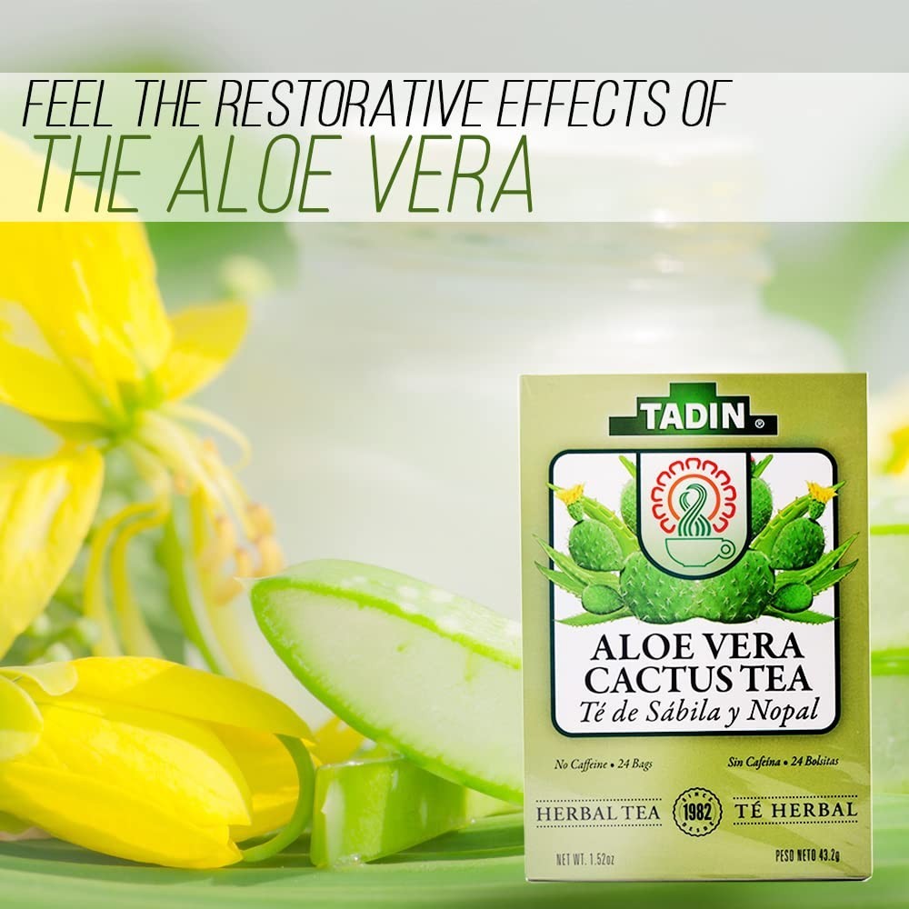 Chamomile Aloe Vera & Cactus Tea – 24 Bags for Stomach & Blood Pressure Support