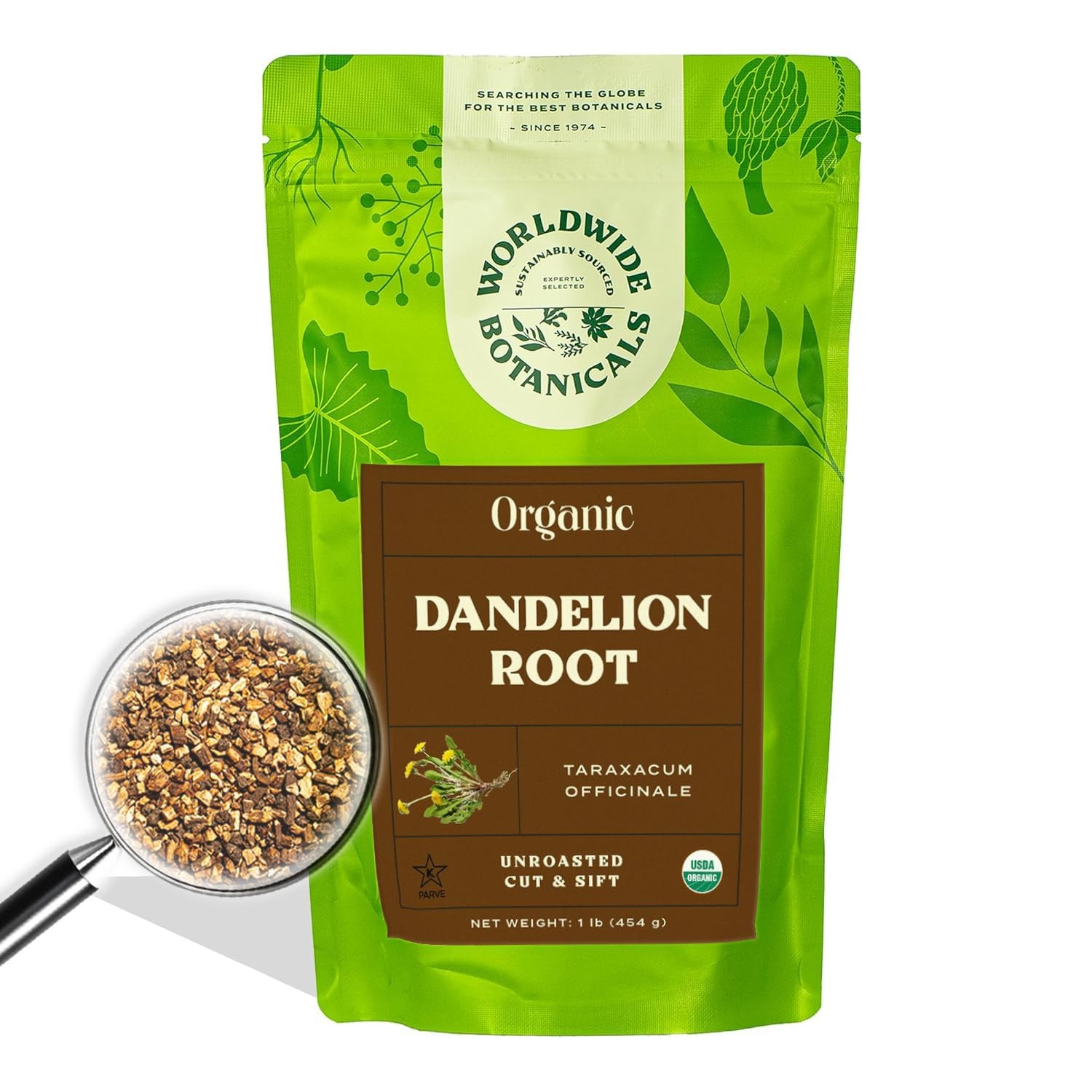 Organic Dandelion Root – 1 lb – Cut & Sifted – Raw, Unroasted – Taraxacum off…