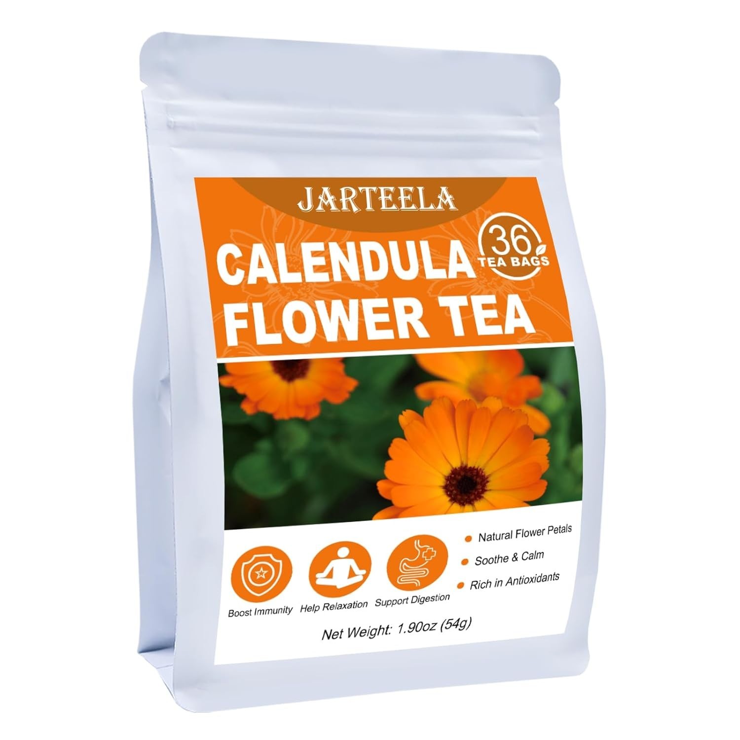 Calendula Tea Bags, 36 Count – Natural, Caffeine-Free Infusion for Soothing Sip