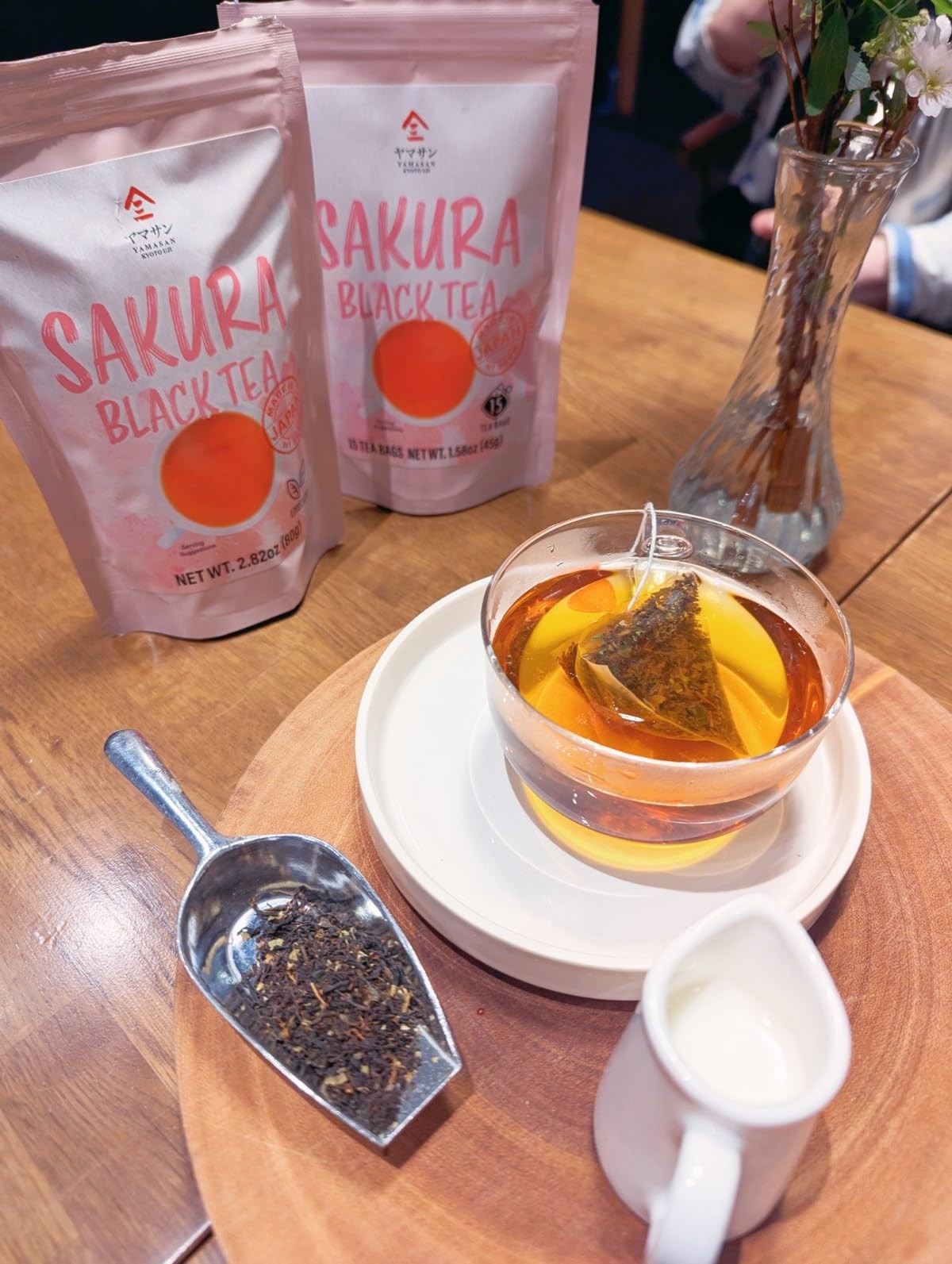 YAMASAN KYOTO UJI Japanese Sakura Black Tea Loose Leaf, Cherry Blossom Black …