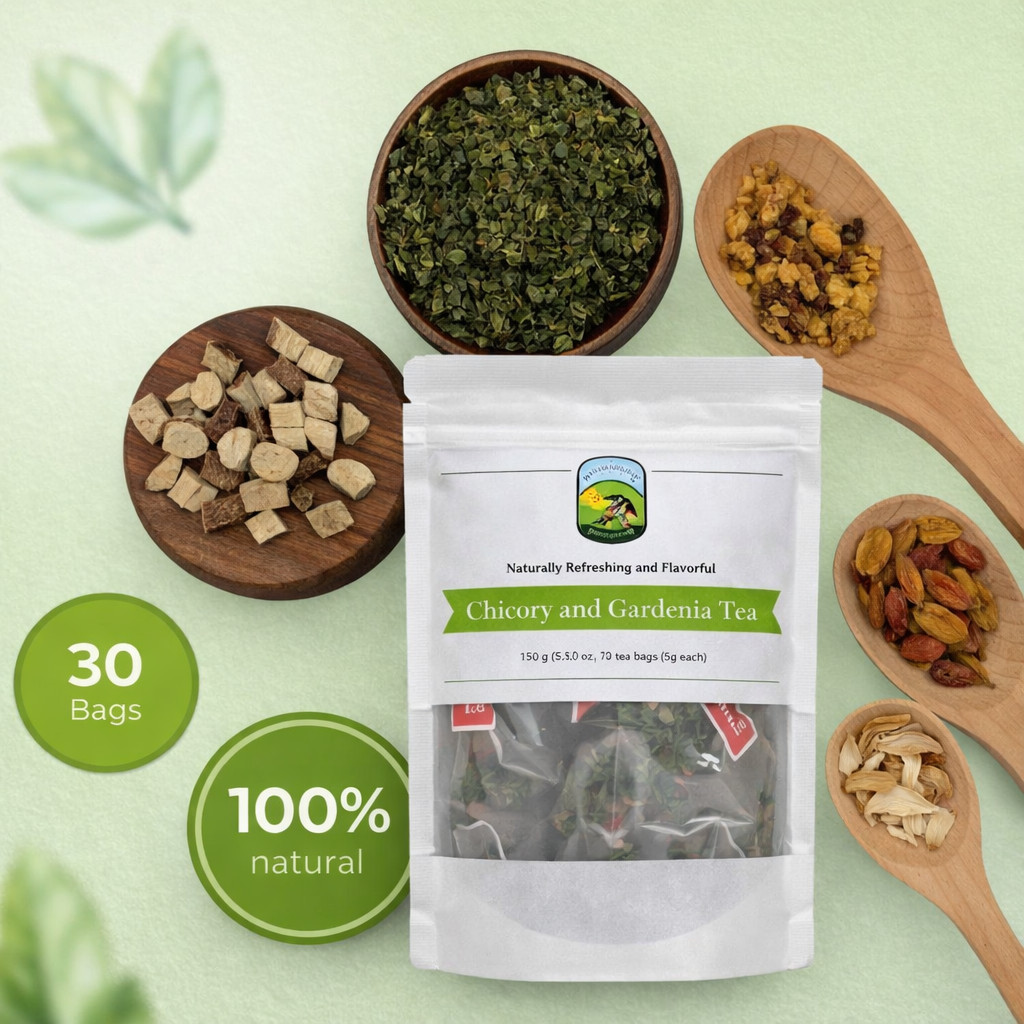 Chicory Gardenia Chinese Herbal Tea Caffeine Free Yoga Detox Botanical Blend