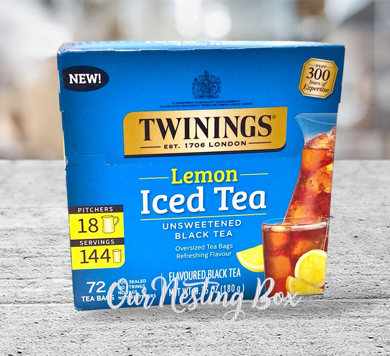 Twinings Lemon Iced Tea Bags, Black Unsweetened 72 CT Each