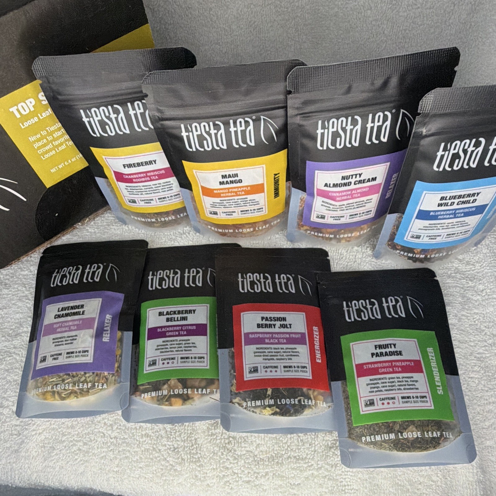 Tiesta Tea Top Seller Loose Leaf Tea Sampler Assortment 8 Pack 181.1g Non-GMO