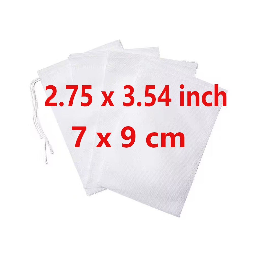 Empty Teabags Loose Teas Herb Disposable Drawstring Flip Tea Bags Filters 100Pcs