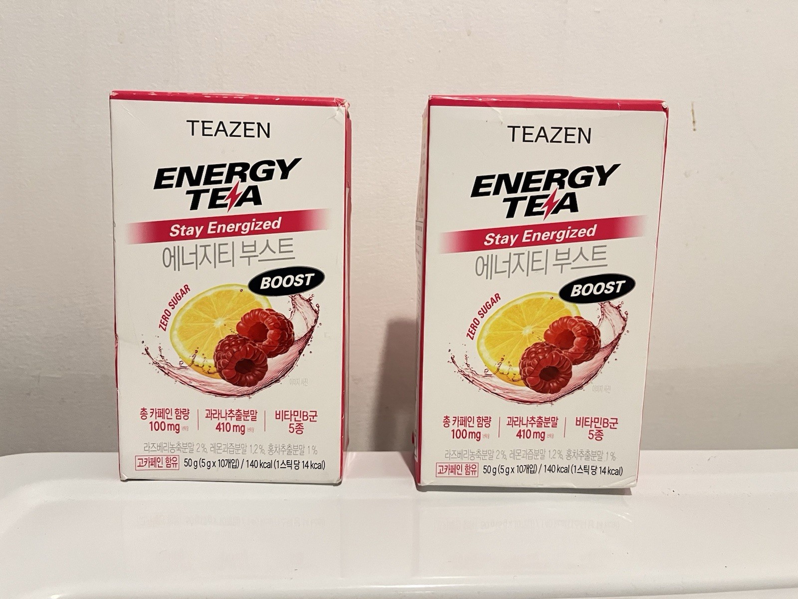 TEAZEN Energy Tea Boost Stick 5g 10 Sticks 2 Pack- 20 Sticks Total Exp:03/02/27