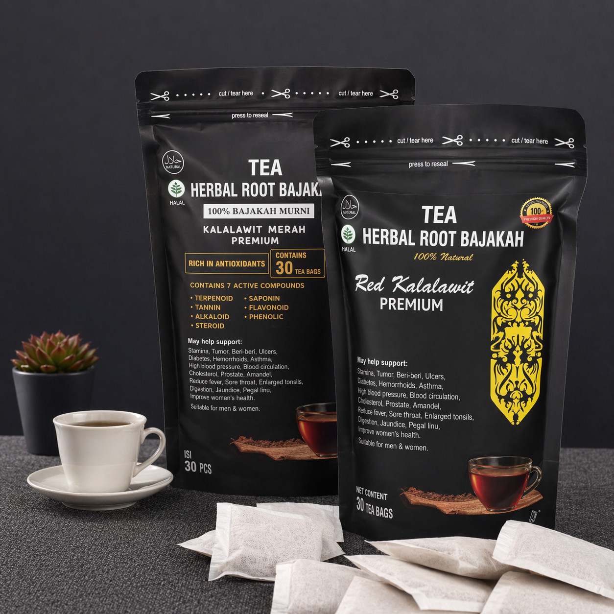 2x TEA RED KALAWIT PREMIUM BAJAKAH ROOTS KALIMANTAN