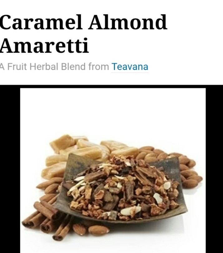 🍫 NEW! 2 OZ TEAVANA HERBAL INFUSION CARAMEL ALMOND AMARETTI SEALED TEA BAG