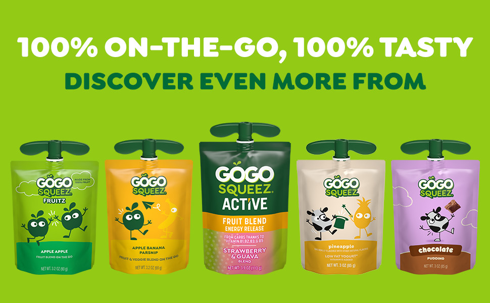 GoGo squeeZ No Sugar Added Fruit & veggieZ Applesauce and Puree Variety Pack,