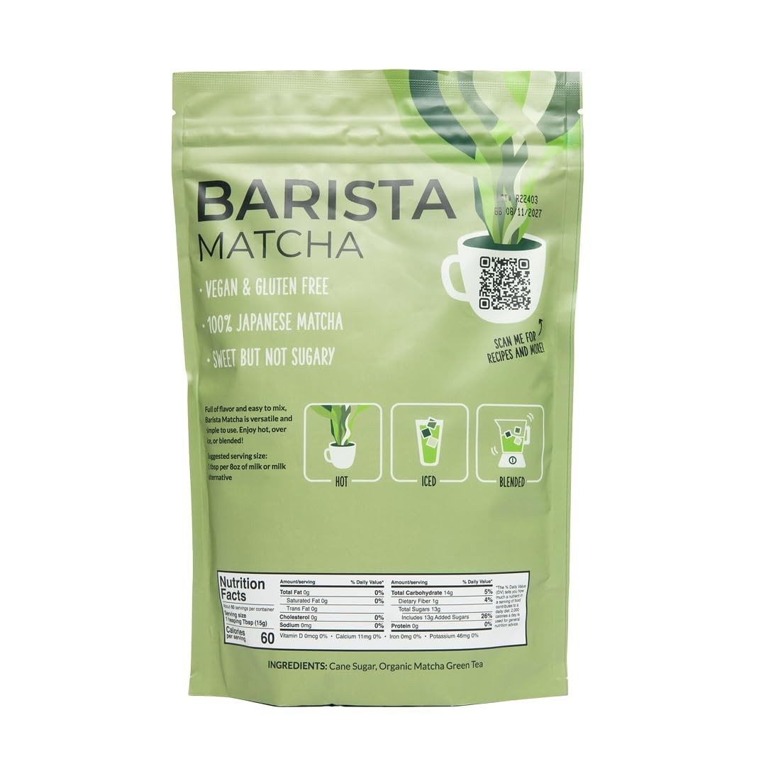 Two Leaves and a Bud Barista Matcha Sweetened Latte Blend, Japanese Matcha La…