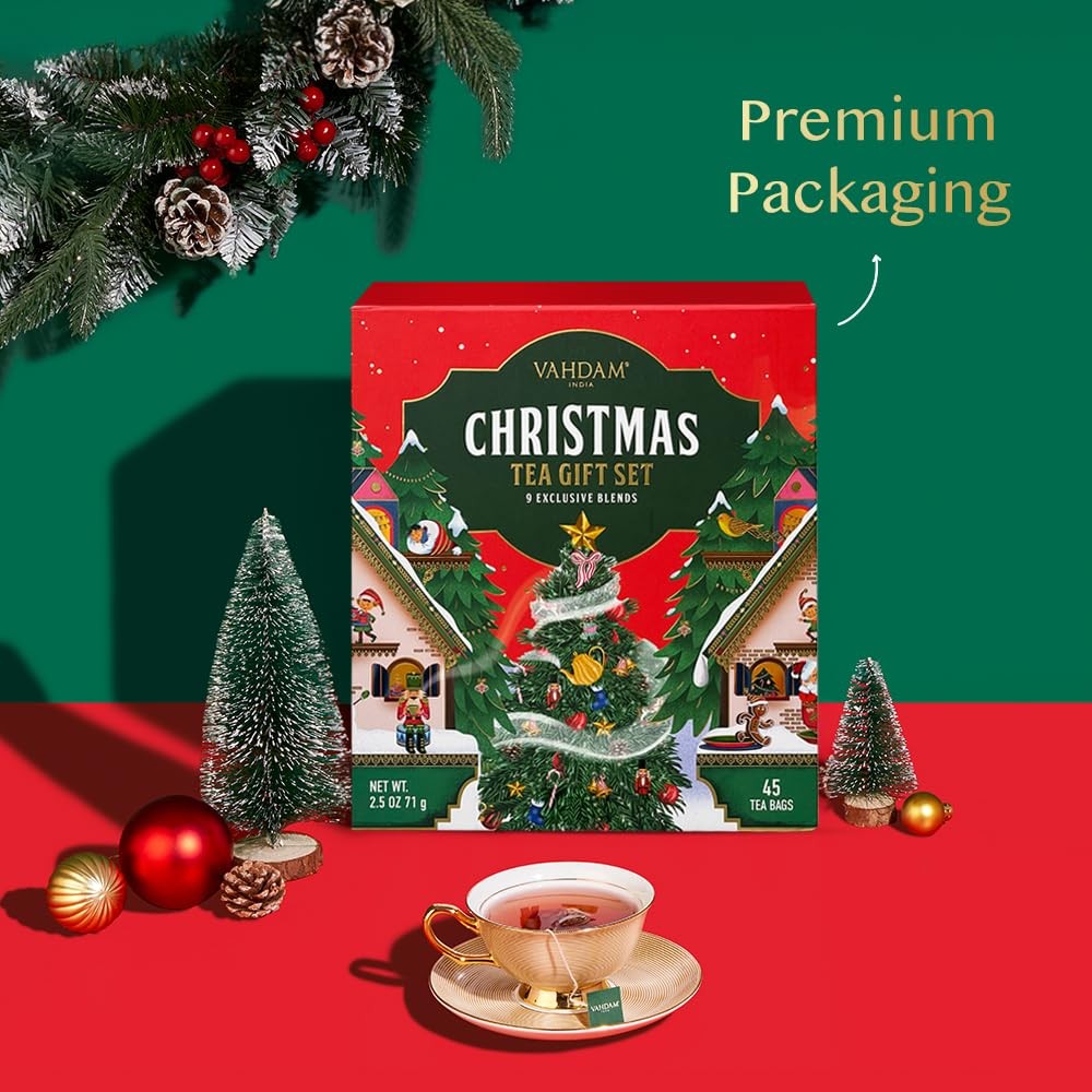 , Limited Edition Christmas Tea Gift Set | 45 Tea Bags, 9 Flavors – Holiday G…