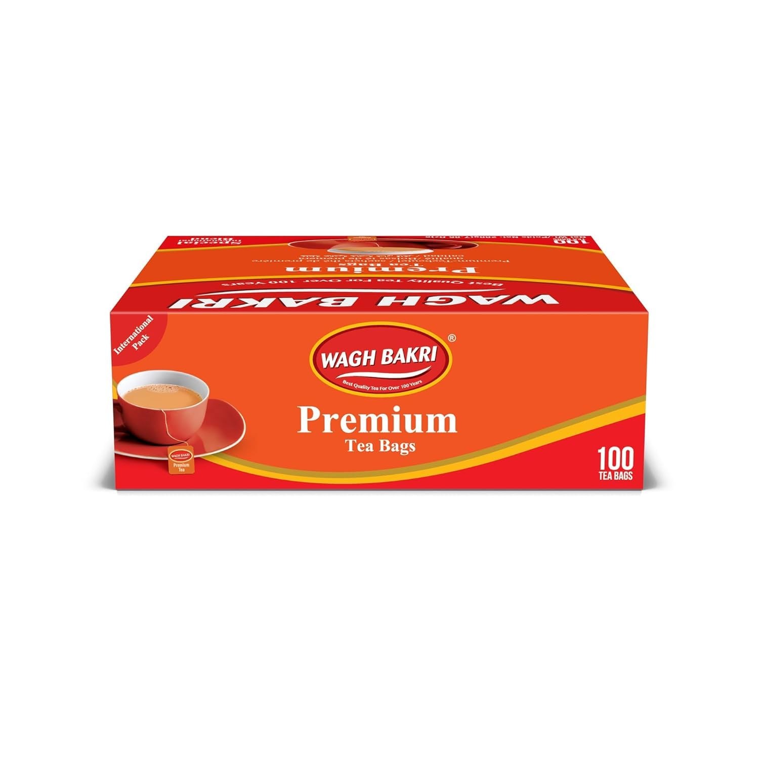 Wagh Bakri Premium Tea Bags, Special International Blend, 100 Count, 200g