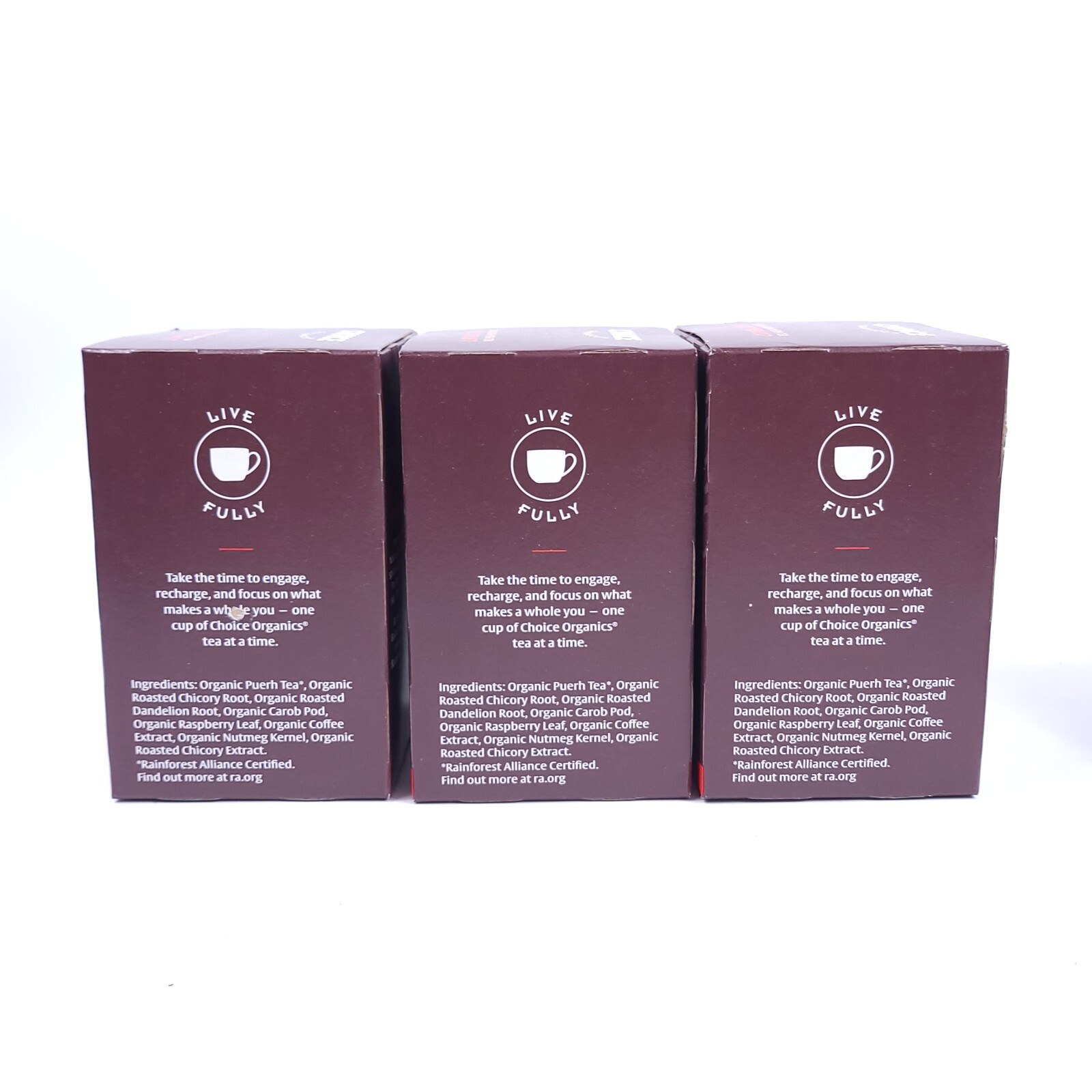 (3x) Choice Organics SPICE ROAST Pu-erh Tea 1.27oz 16 Bags EA 48 Total 08/2025