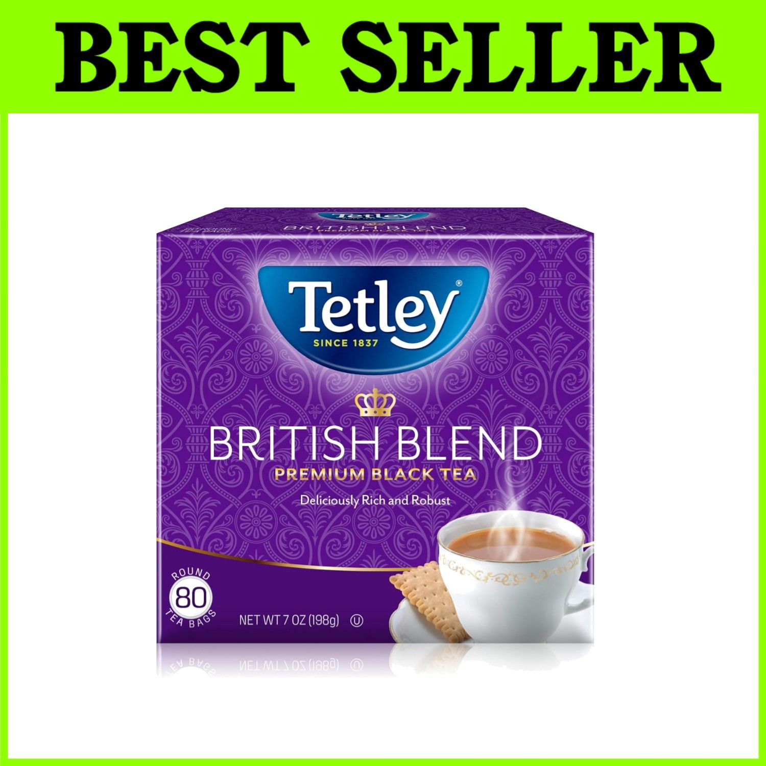 British Blend Black Tea, 80 Teabags – Pack of 12=