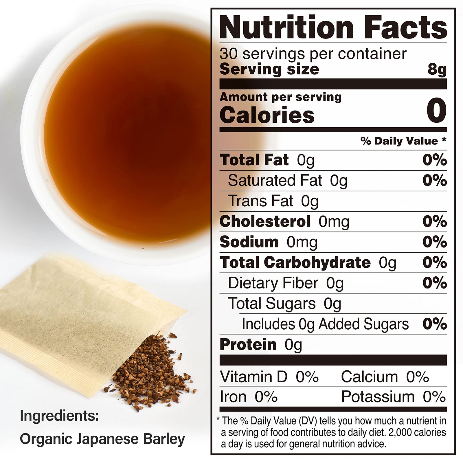 Organic Barley Tea Bags -Caffeine Free & Vegan, 100% Natural Japanese Tea, Su…
