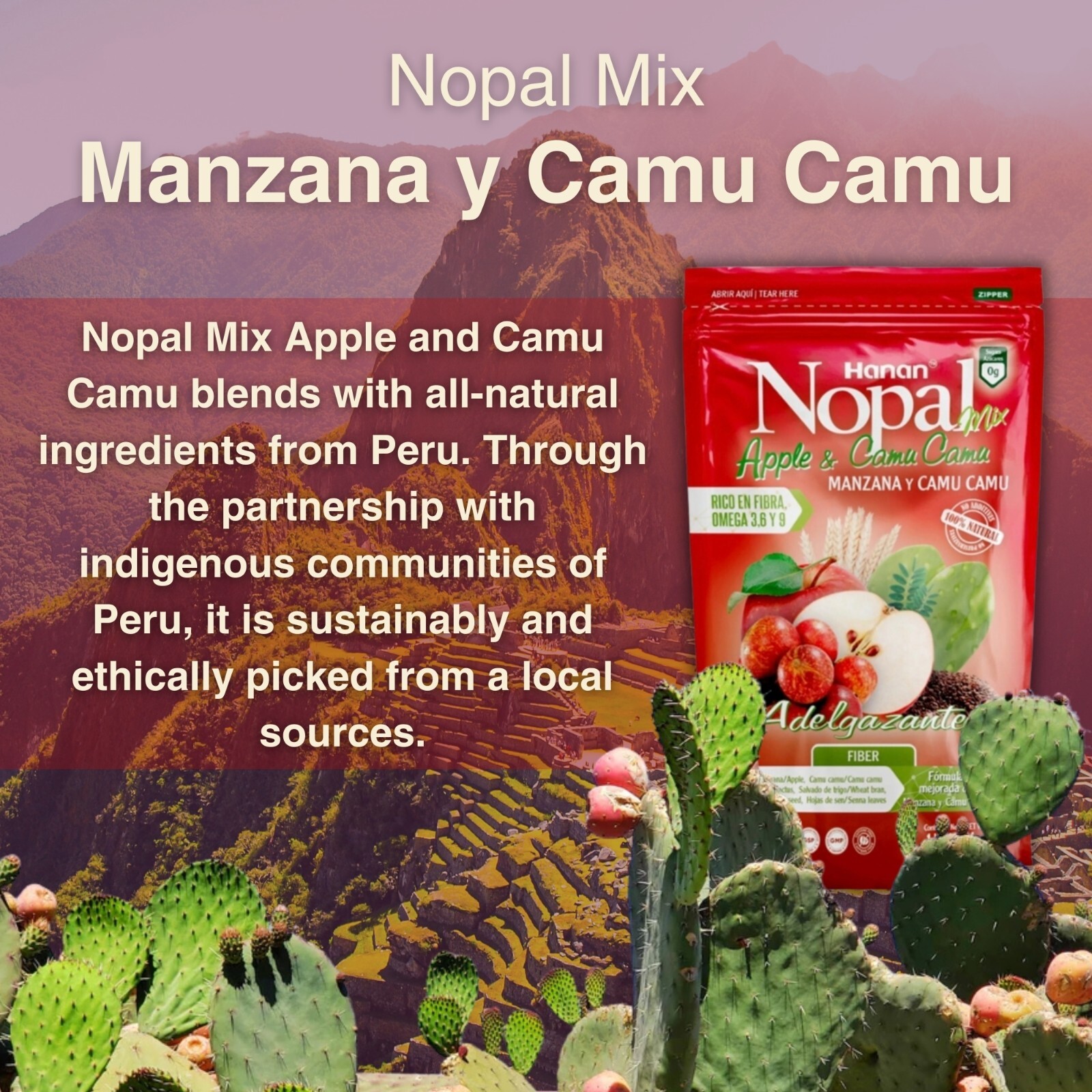 Manzana con Camu Camu 454g – 100% Natural Apple & Camu Camu Blend from Peru