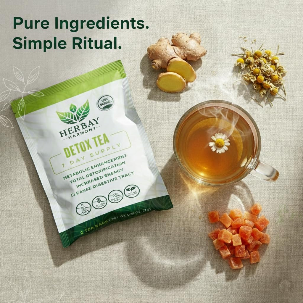 Organic Detox Tea – Caffeine-Free Digestive Blend, 24 Pack