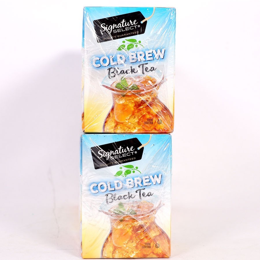 Signature Select Cold Brew Black Tea 22 Bags Family Sized (2 Boxes) BB: 10/2025