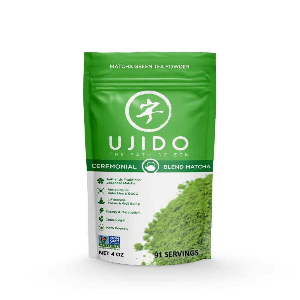 Ujido Ceremonial Blend Matcha 4 Ounce Antioxidant Superfood Green Tea Powder