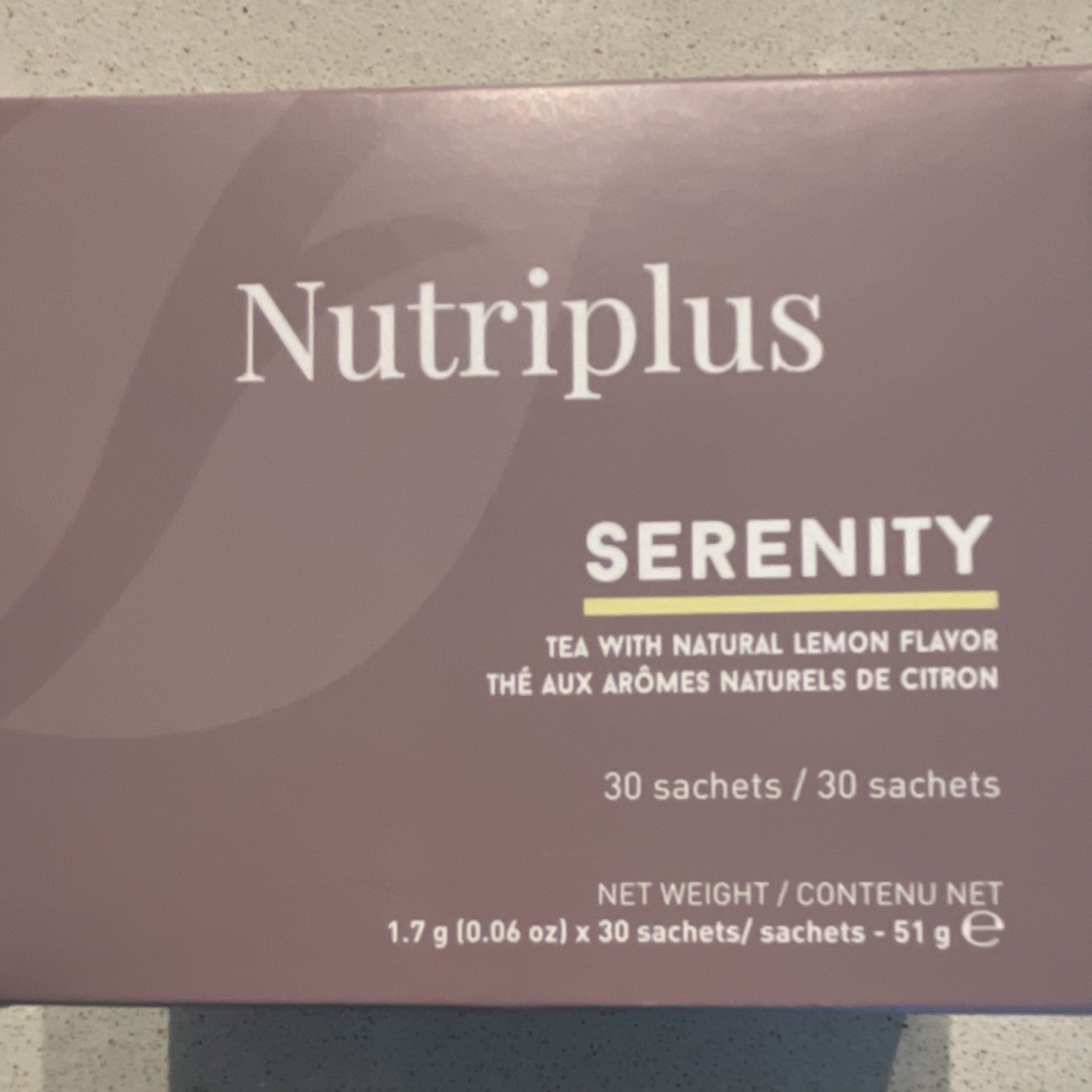 Nutriplus Serenity Herbal Tea Powdered Extract Lemon Flavor 30 Sachets 51g