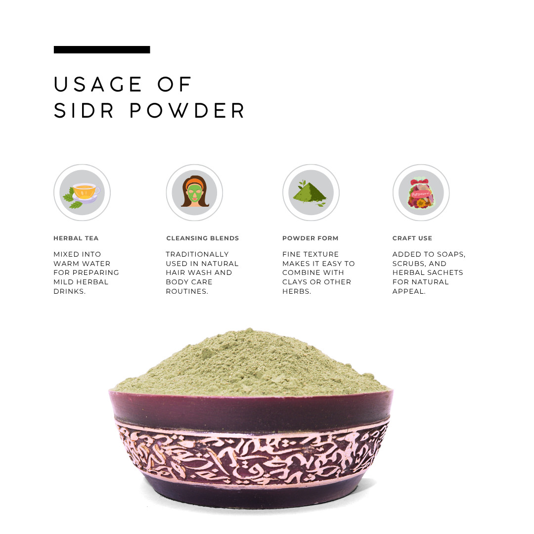 AWAFI MILL Seder Sidr Dried Leaves Powder | Natural Herbs – 250 g | 9 Oz