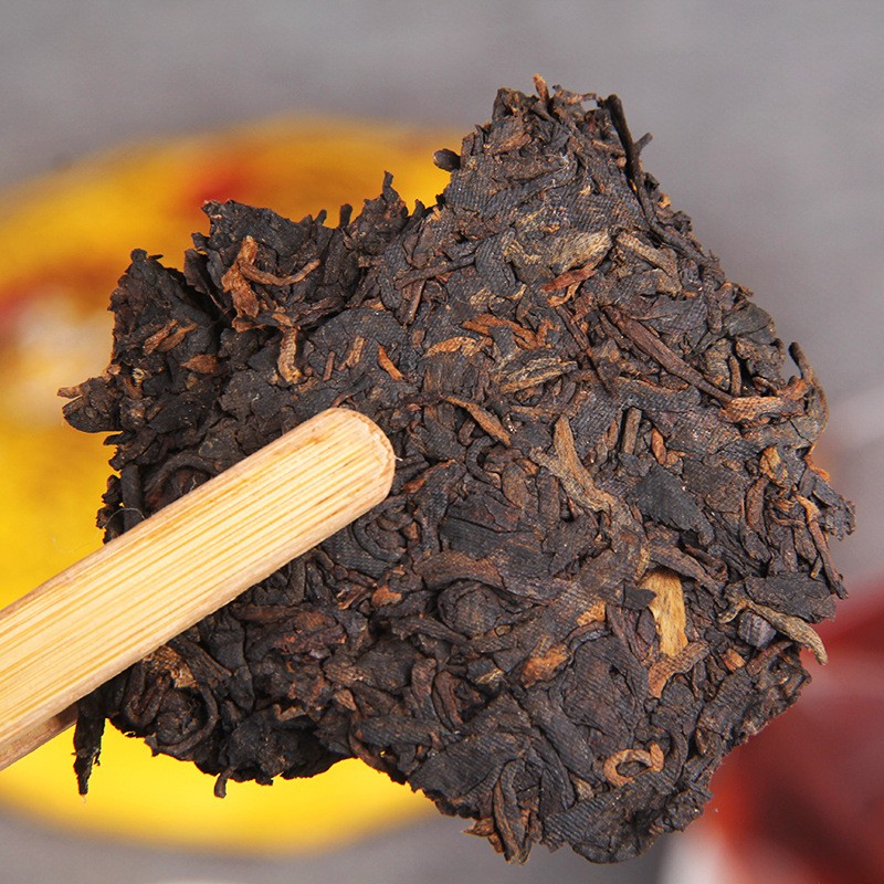 357g Pu’er Tea Ripe Tea Menghai Aged Aroma Yunnan Qizi Cake Tea Jinya Tea Cake