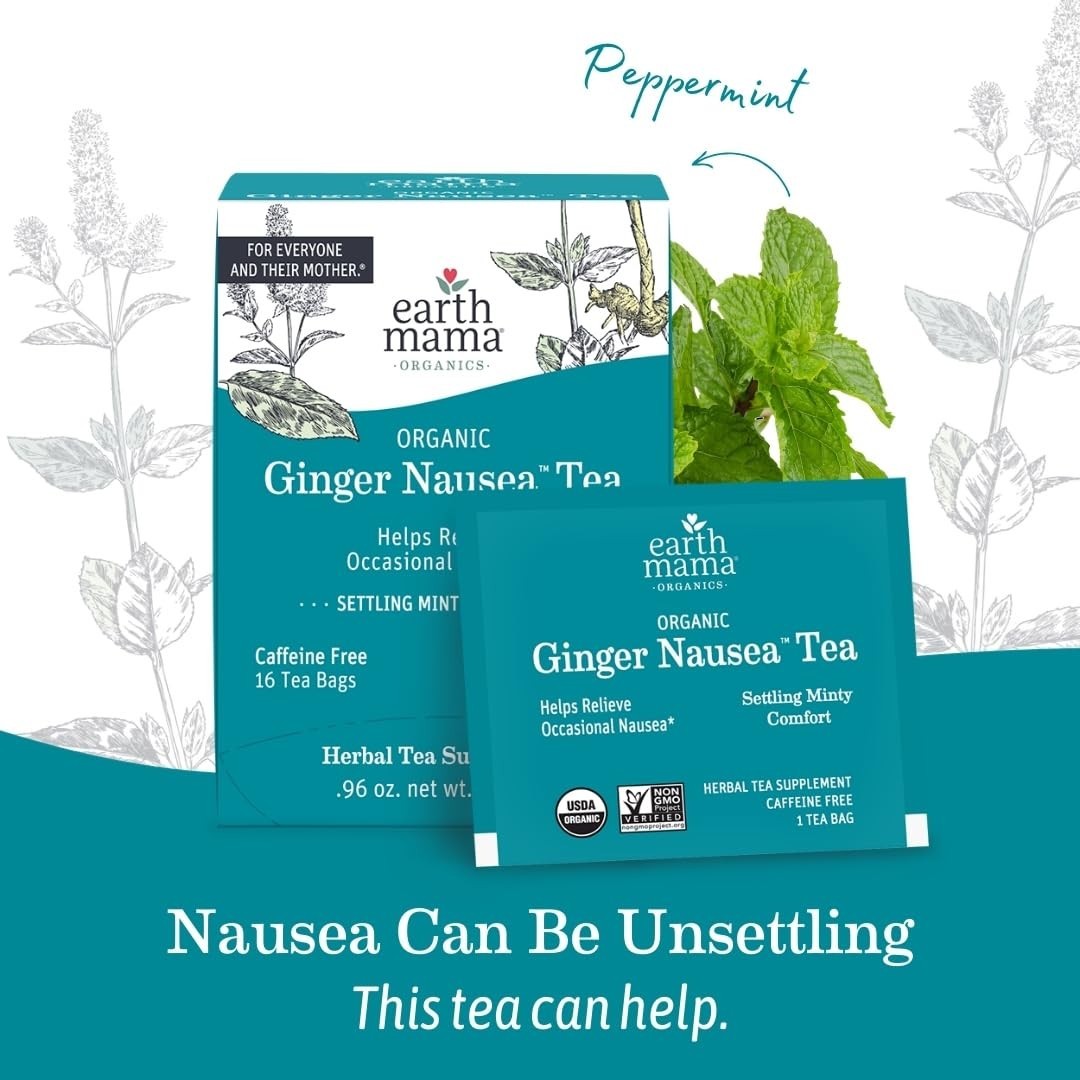 Caffeine-Free Ginger Nausea Tea | Herbal Blend for Digestion