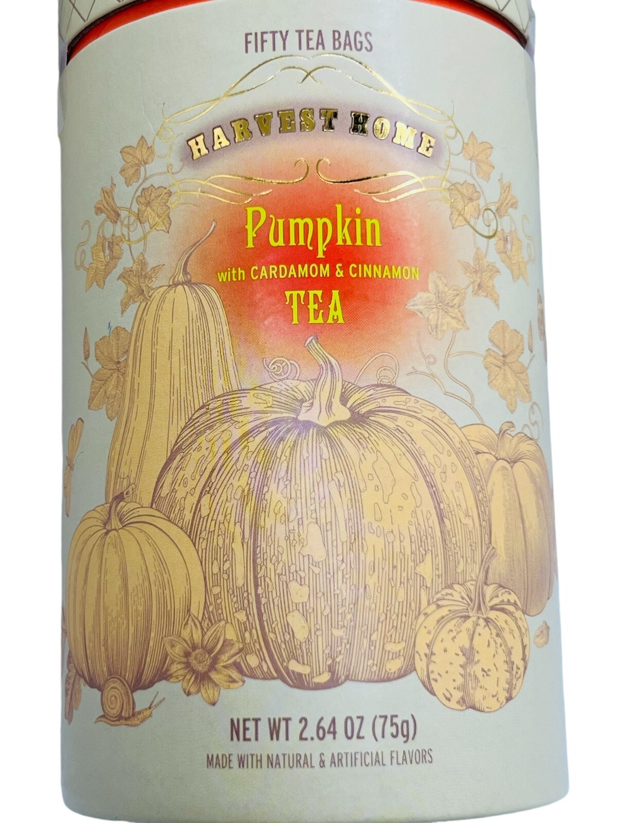 Harvest Home Pumpkin Black Tea with Cardamom & Cinnamon 50 Bags Seasonal Fall