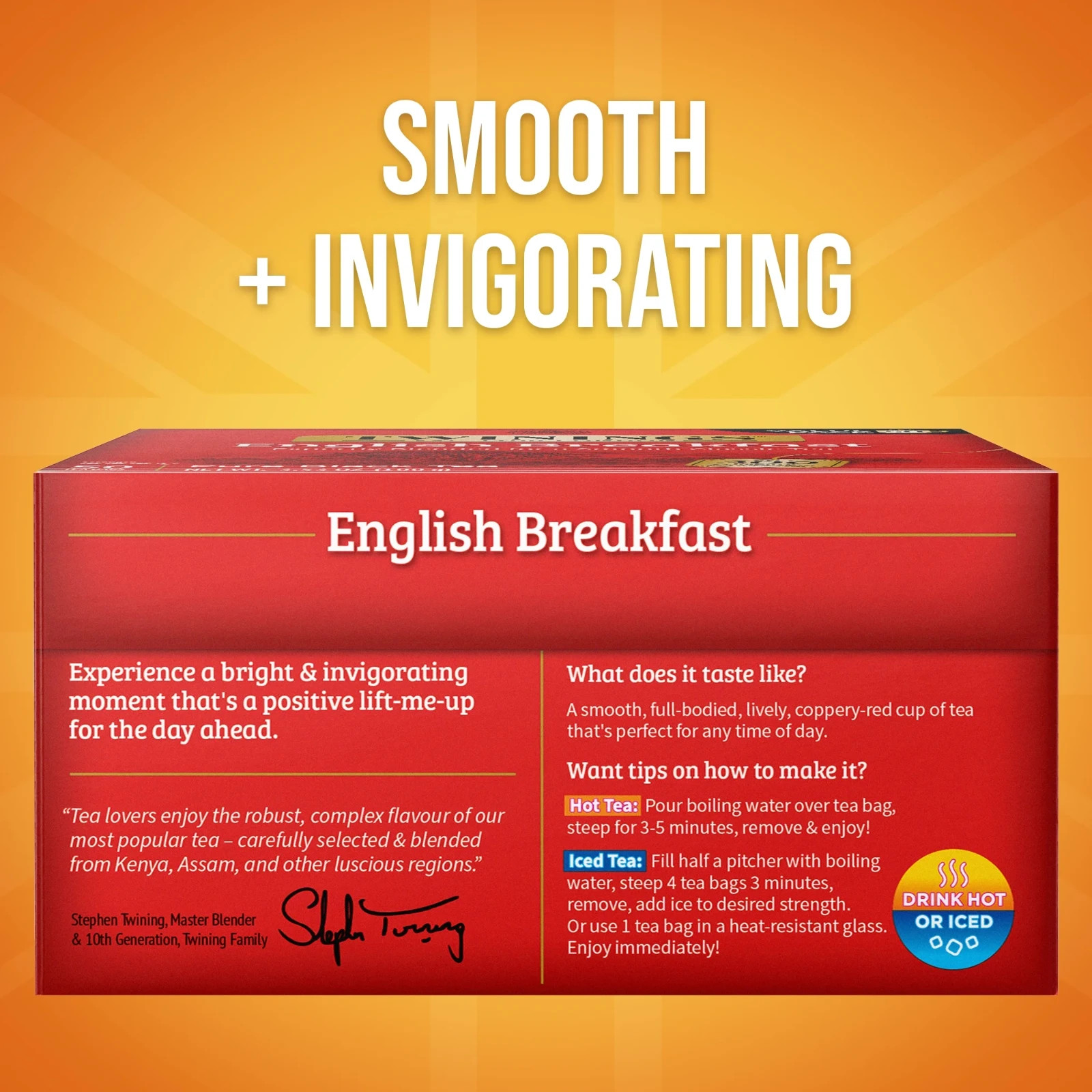 Twinings English Breakfast Pure Black Tea Bags, 50 Count Box