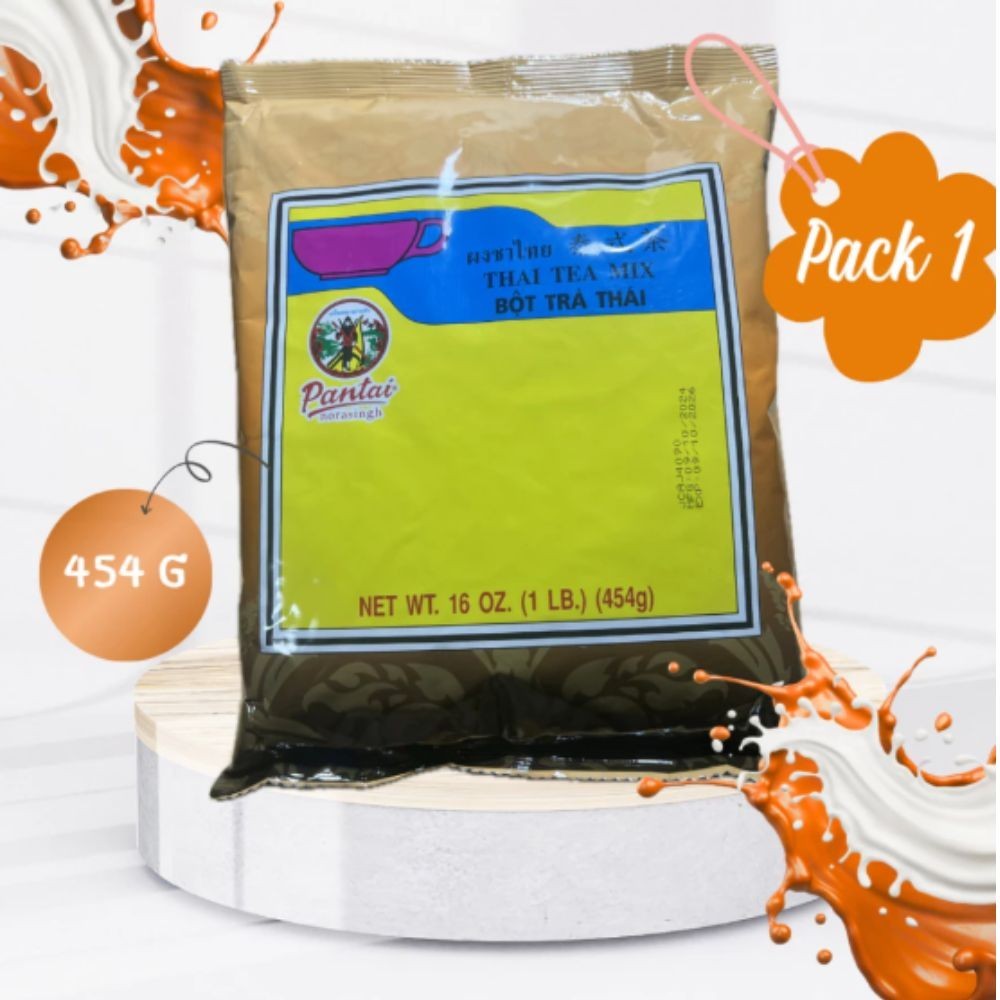 Original Thai Tea Mix Brand Pantai Thai Tea Leaves 16 oz/454g X 6 /Set