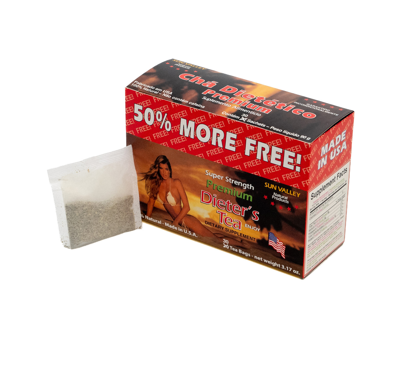 SUN VALLEY PREMIUM DIETERS TEA – SUPER STRENGTH – 8 tea boxes