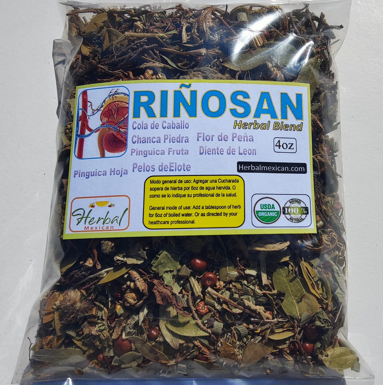 4oz Rinosan Compuesto – Riñosan Herbal Blend – Rinosan/Riñosan Tea