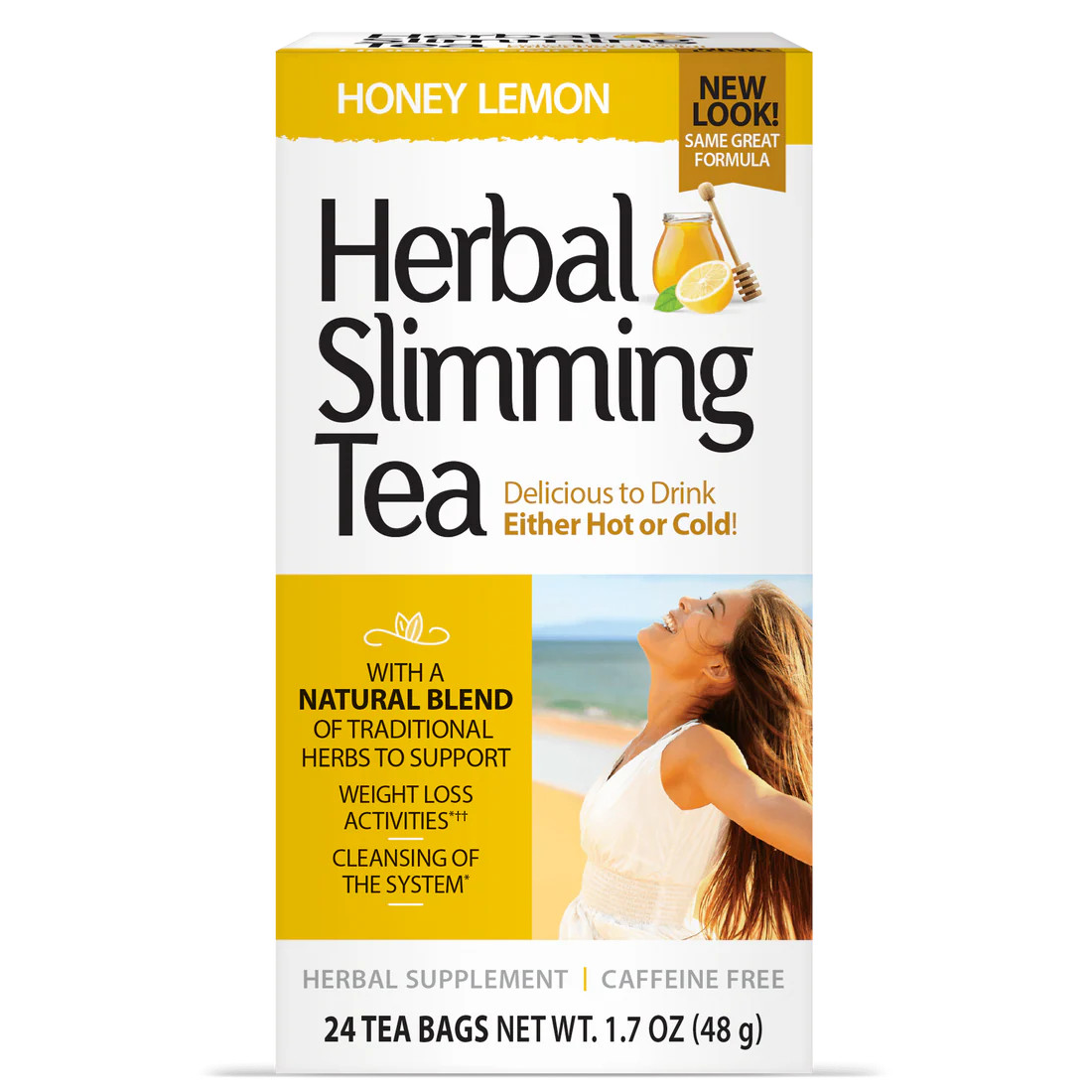 21st Century Herbal Slimming Tea with Honey Lemon Flavor Supplement 24 ct 3 Pack