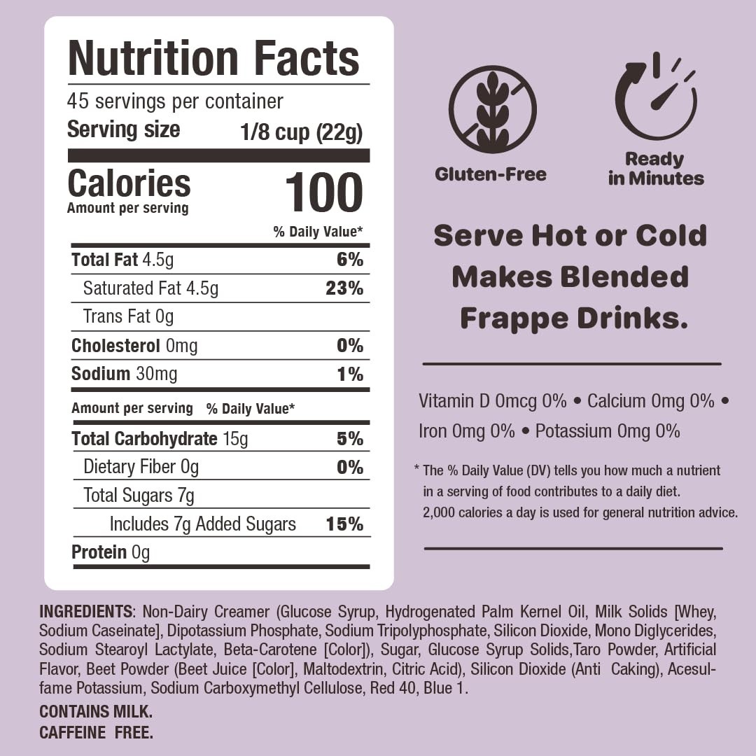 Taro Milk Tea Powder 2.2 lb – Hot or Cold Drink Mix#