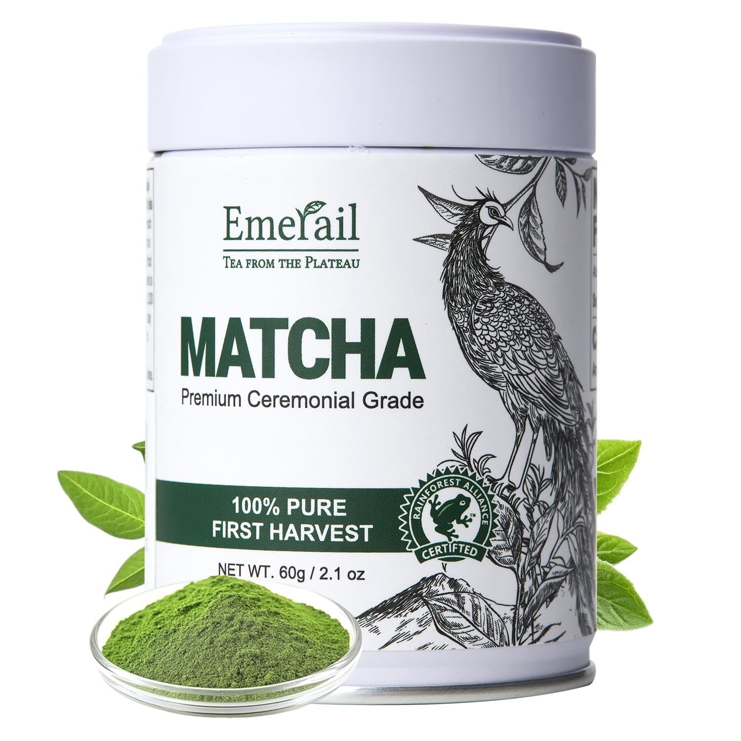 Emerail Ceremonial Grade Matcha Green Tea Powder (60g / 2.1oz)