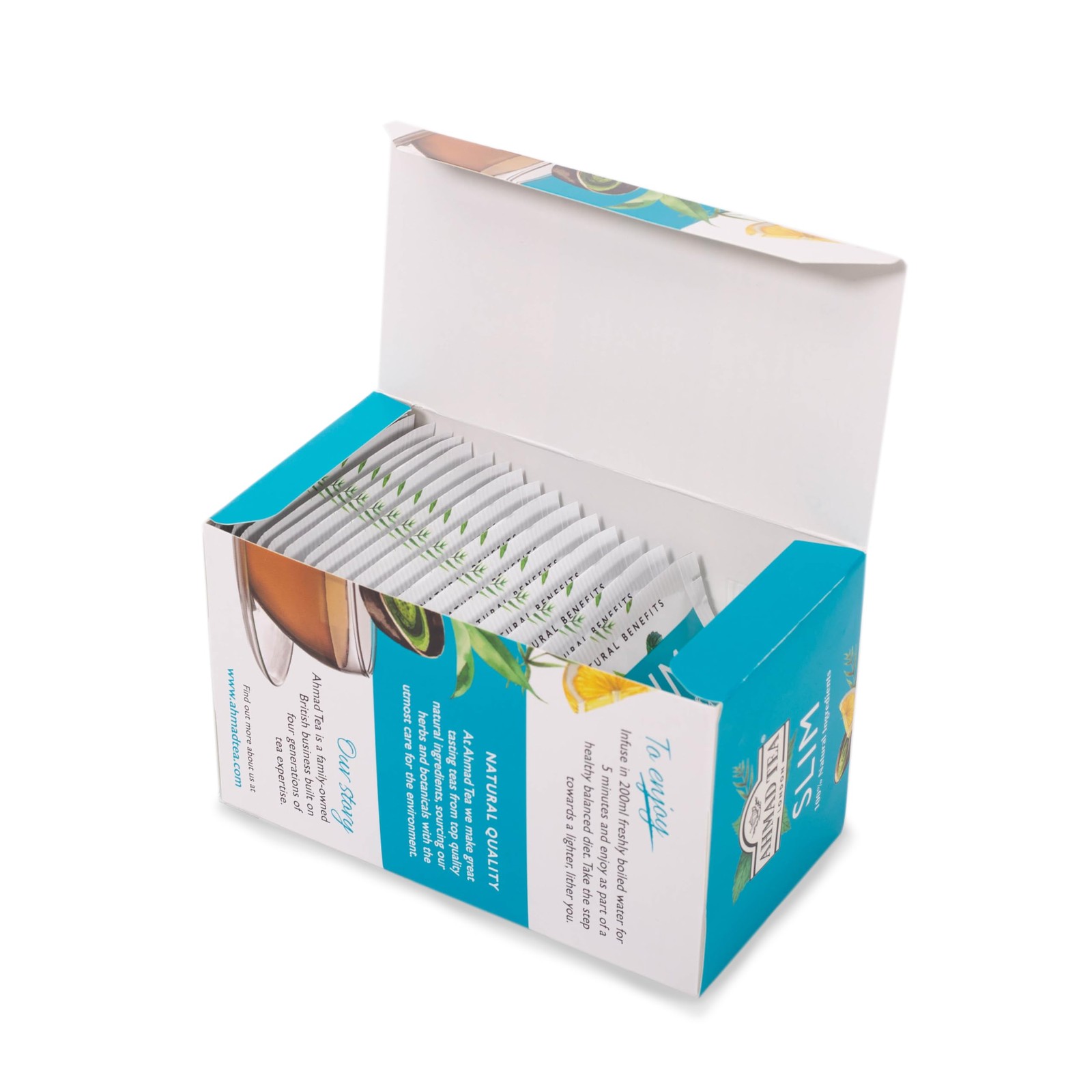 Ahmad Tea Green Tea, Lemon, Mate, & Matcha ‘Slim’ Natural Benefits 20 Count