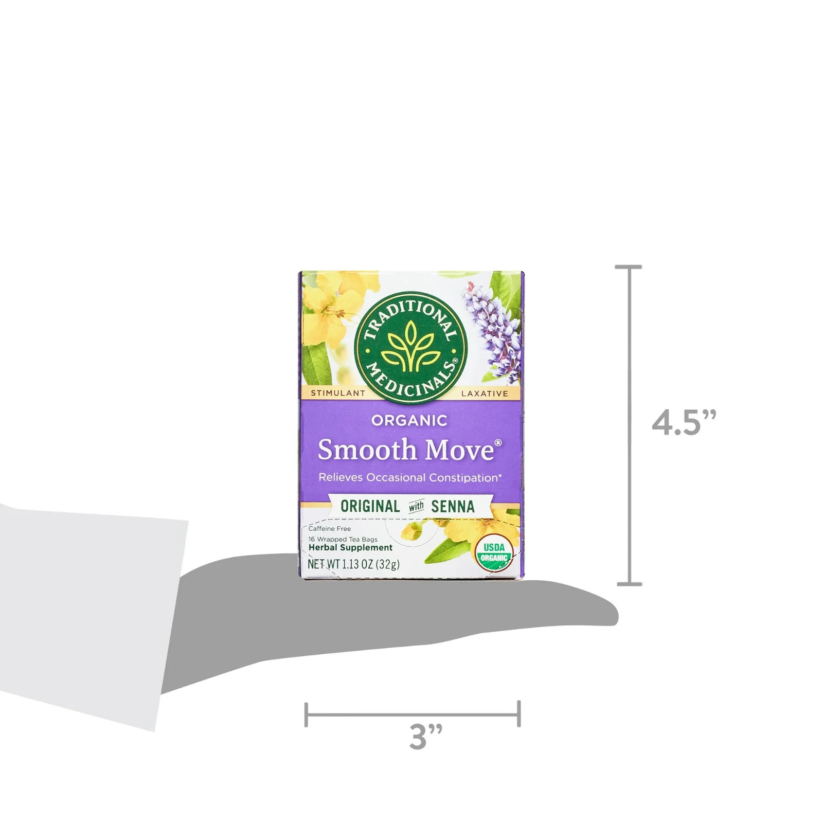 Traditional Medicinals Organic Smooth Senna Laxative Herbal Tea Bags, 16 Count
