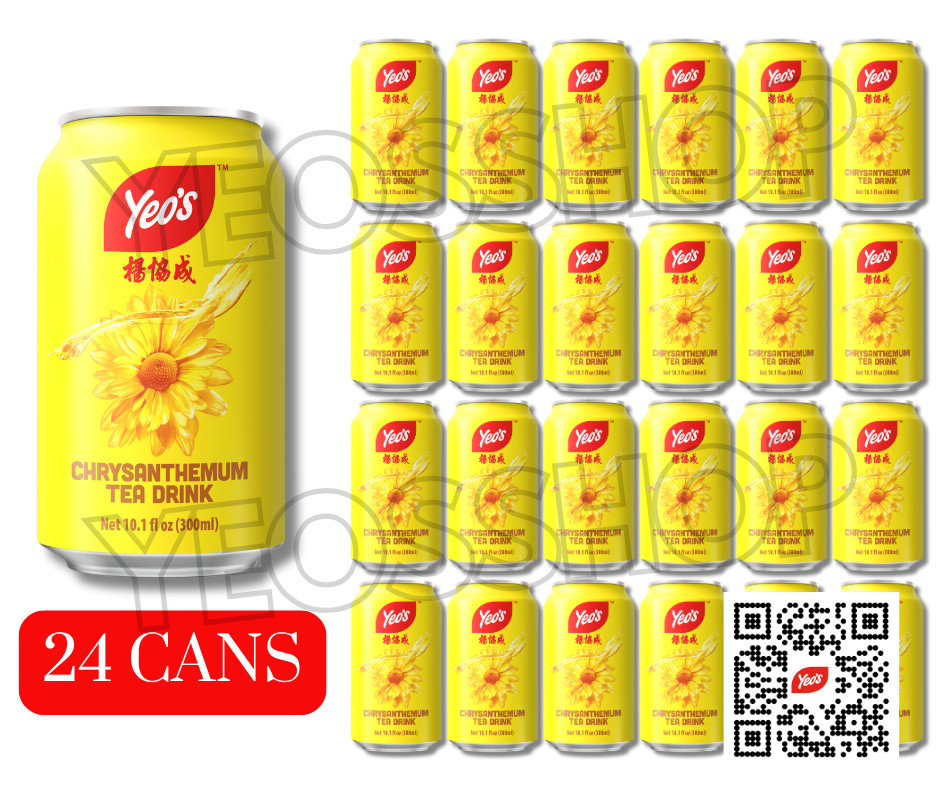 *NEW* Yeo’s Chrysanthemum Tea, All Natural Ingredients, 300ml 杨协成菊花茶 (24 Cans)