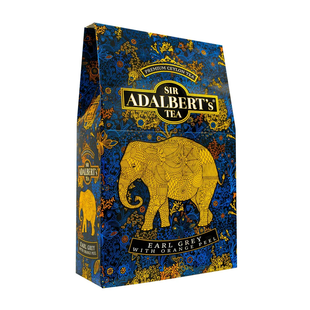 Adalbert’s Tea EARL GREY WITH ORANGE PEEL BLACK TEA – loose-leaf 100g pouch